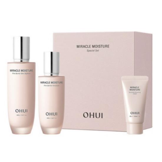 

OHUI Miracle Moisture Набор для ухода за кожей Розовый Барьер: Тонер 150 мл + Эмульсия 100 мл + Крем 25 мл