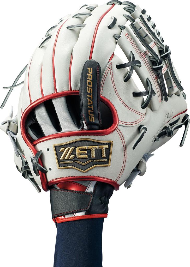 ZETT Pro Status Baseball Defensiv Einzel Allgemein Schwarz x Silber LHS BG23012C Handschuhe, Hand, Verwendung, (1913)