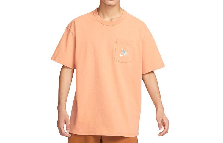 

Nike Drop Shoulder Sleeve T-Shirt Men s Orange FQ0351-225 L