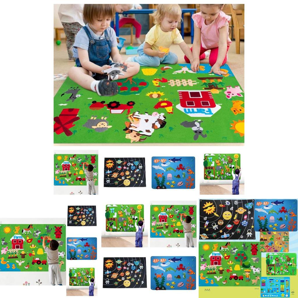 Educational Felt Wall Stickers For Children's Diy Crafts Enhance Intellectual Development Non-woven Material
