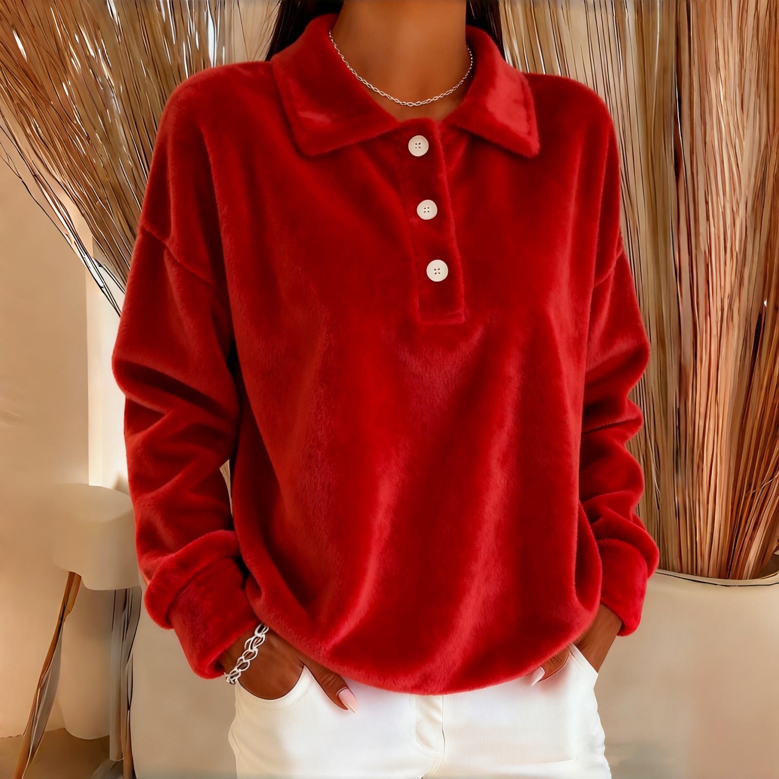 

Женские повседневные топы Модные топы с длинным рукавом S красный