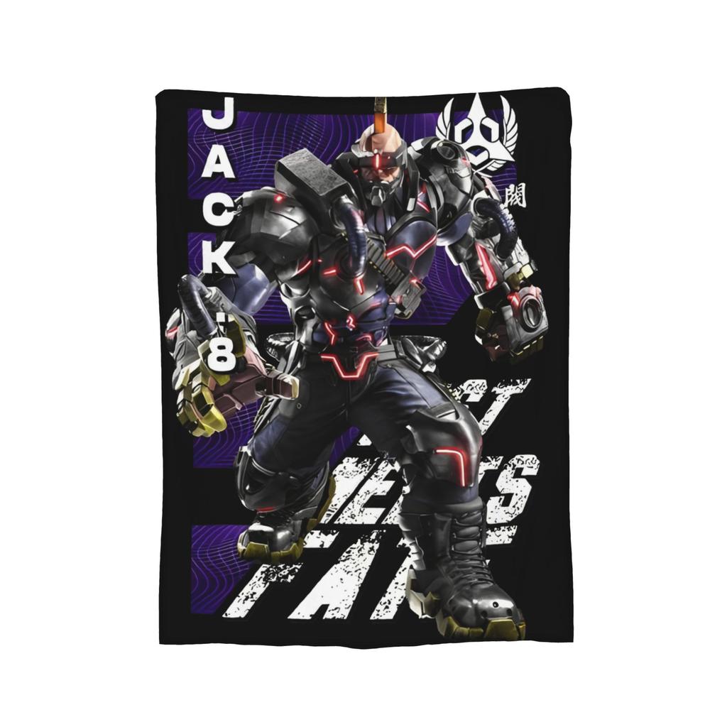 Panda Tekken 8 Gaming Blanket  Flannel Novelty Breathable Throw Blankets for Bedspread Autumn/Winter,