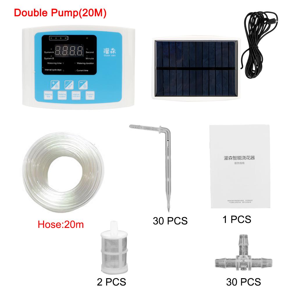 

1/2 насос USB зарядка система капельного орошения автоматическое устройство полива голосовые подсказки комплект для самостоятельного полива сада солнечная энергия
