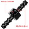 EVIL ENERGY 5/16 Barb Fuel Pressure Gauge Fitting Adapter with 1/8 NPT Sensor Gage Port Aluminum Black
