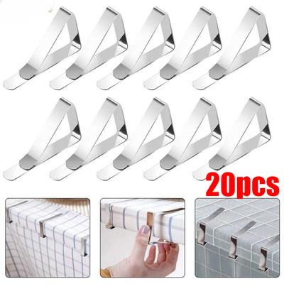 Stainless Steel Triangle Fixed Tablecloth Clip for Home, Daily Use, Outdoor Dining Table Cloth, Portable Tablecloth Clip, Tablecloth Clip