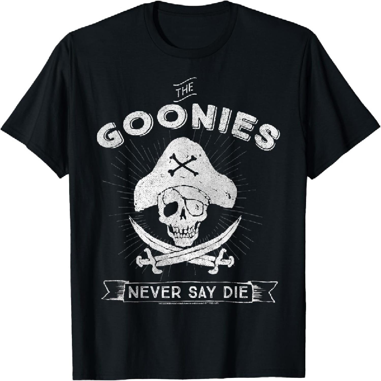 Never Say Die Pirate Captain Logo T-Shirt S