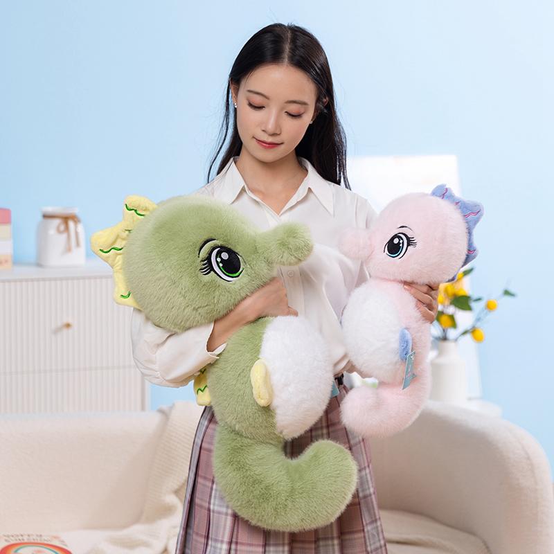 304055cm Cartoon Seepferdchen Stofftier Kissen Paar Grün Rosa Seepferdchen Stofftier Heimdekoration Geschenk Für Kinder