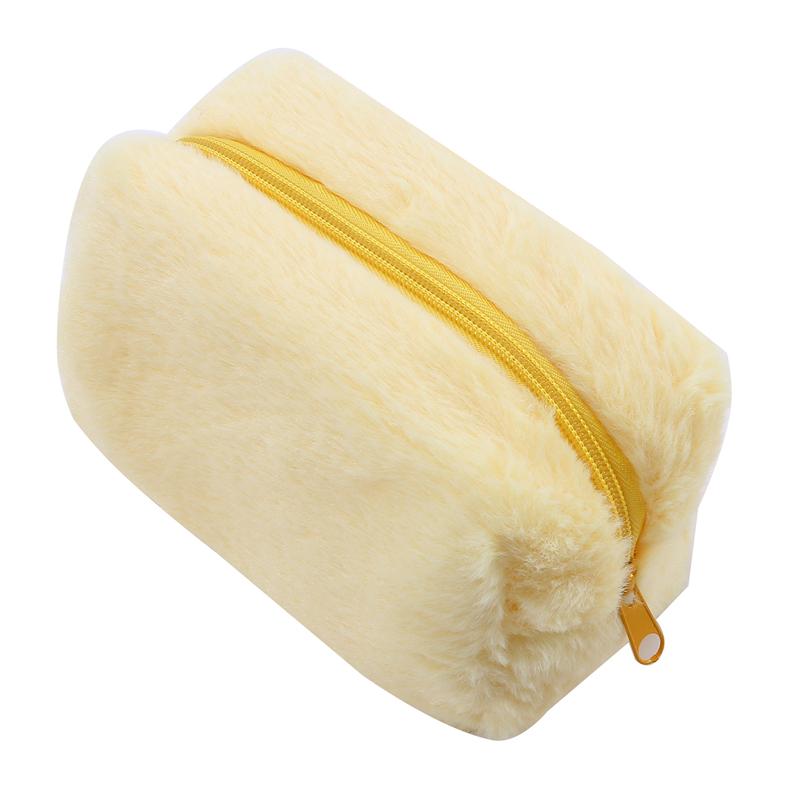 Cosmetic Bag Women Macaron Sweet Large Capacity Storage Bags High Appearance Level Portable Plush Toiletry Bag Washing Pouch