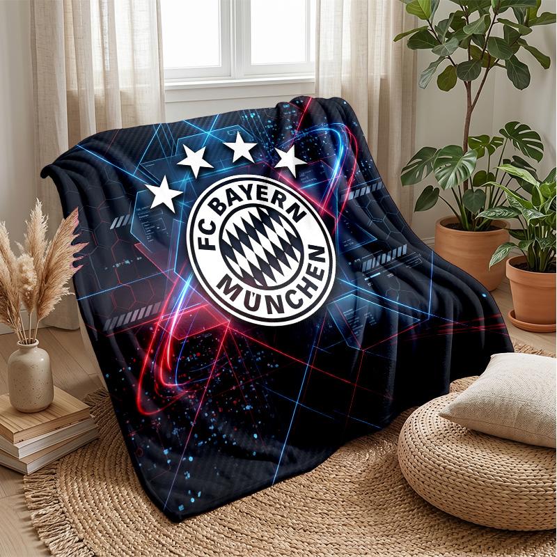 Bayern Munich Theme Blanket Soft Flannel Blanket Plush Throw Blanket Cozy Sofa Bed Blanket for Home Decor