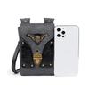 Tasche Damen Punk Lokomotive Ein Schulter Schräg über Körpertasche MINI mini Kontrastfarbe Kleine quadratische Tasche