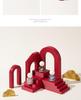 Chinese Red Geometric Photography Props: New Year Theme Still Life Display Stand