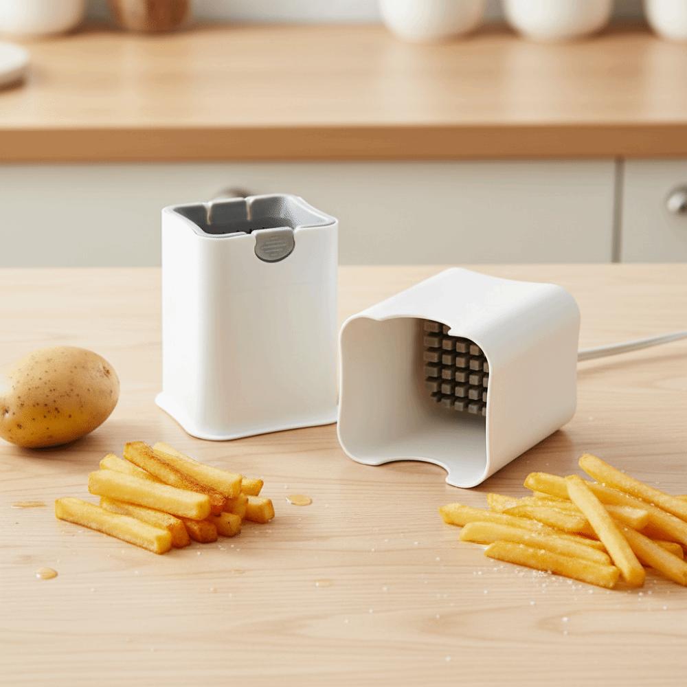 Multifunktionaler Schnellschneider für Pommes Frites Handpresse Effizienter Kartoffelschneider Mühesparender Haushalts-Gemüseschneider Salat