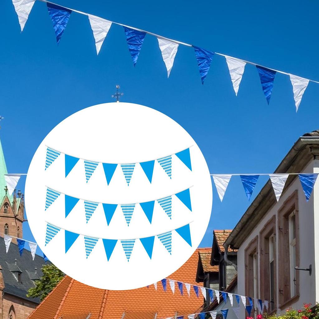 Oktoberfest Banner Bavarian Pennant Flags 8M Length Multifunctional Bunting Party Supplies