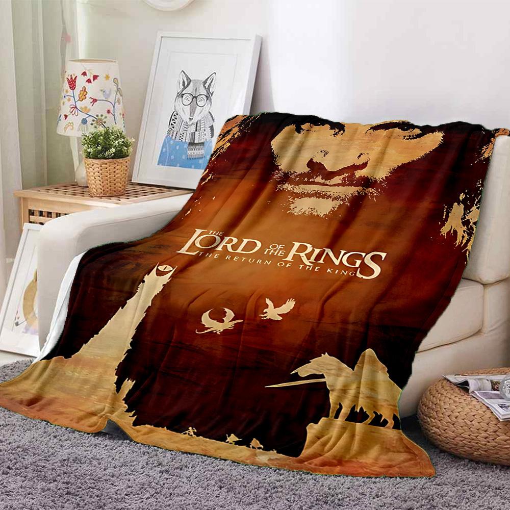 1pc The Lord of the Rings Blanket Lightweight Flannel Throw For Sofa, Bed, Travel, Camping, Livingroom, Office, Couch, Chair, And Bed