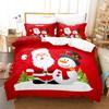 Christmas Bedding Set Polyester Duvet Cover Quilt Comforter Pillow Case 3D Red Double Full King Queen Twin Single 2/3PCS Bedroom