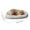 Realistic Sleeping Plush Breathing Dog Furry Dog With Mat Animals Decor K