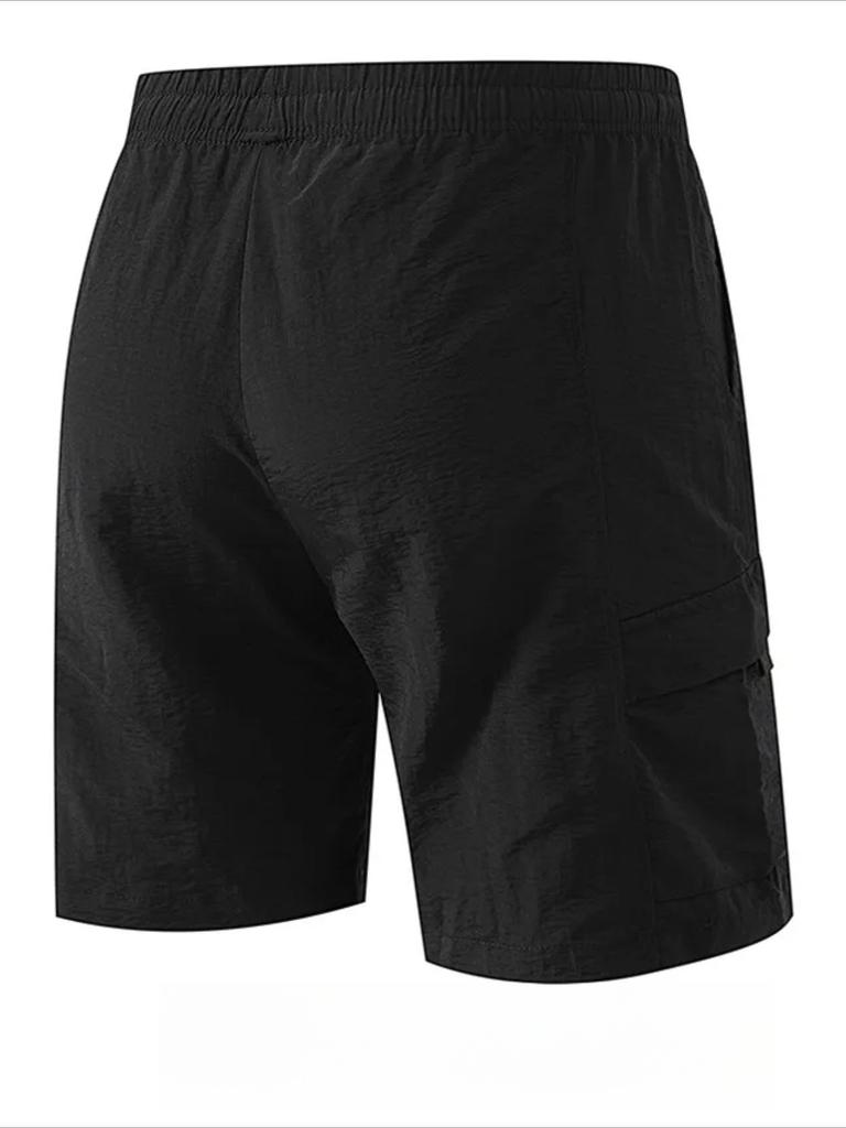 Cotton blend men's casual shorts with drawstring waistband and pants pockets - Lightweight, breathable fabric for summer and outdoor activities