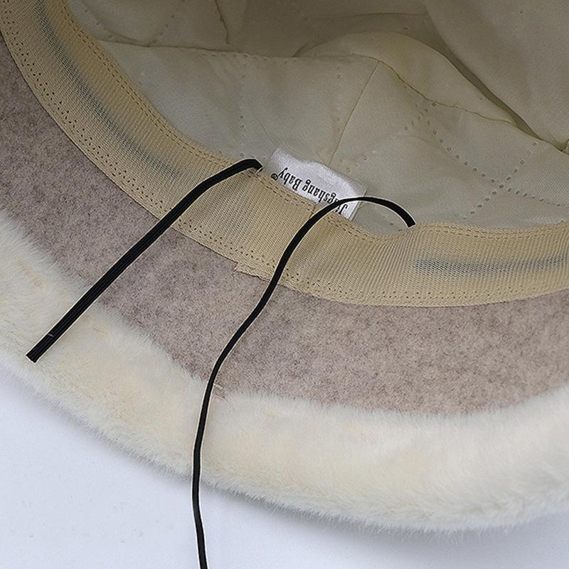 Chapeau Bob d'Automne et d'Hiver pour Femmes, Peluche Épaissie Chaude