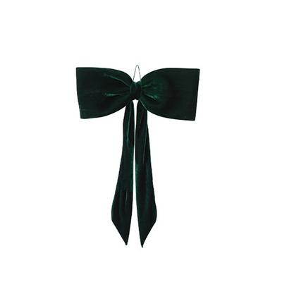 Flocking Christmas Bow Decoration Soft Butterfly Large Bow Decor Giant Bow Red Green Hanging Bowknot New Year Celebration