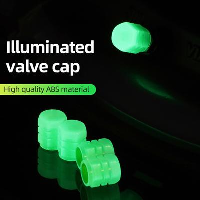 Tampa da válvula do pneu do carro Mini proteção resistente durável decoração acessórios do carro universal efeito luminoso