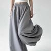 Women Summer Elastic Waist Wide Leg Pants