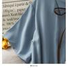 Summer Sweet Polo Collar Narrow Slimming Mori Skirt [xenite] Dress, Roomy, Waist, (XL, Blue)
