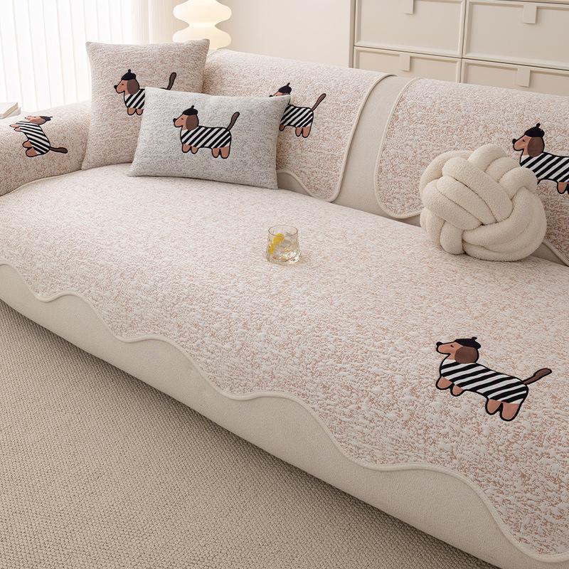 Summer New Cool Sofa Cushion Cartoon Cute Straight Leather Sofa Cover Summer Special-Shaped Sofa Seat Cushion