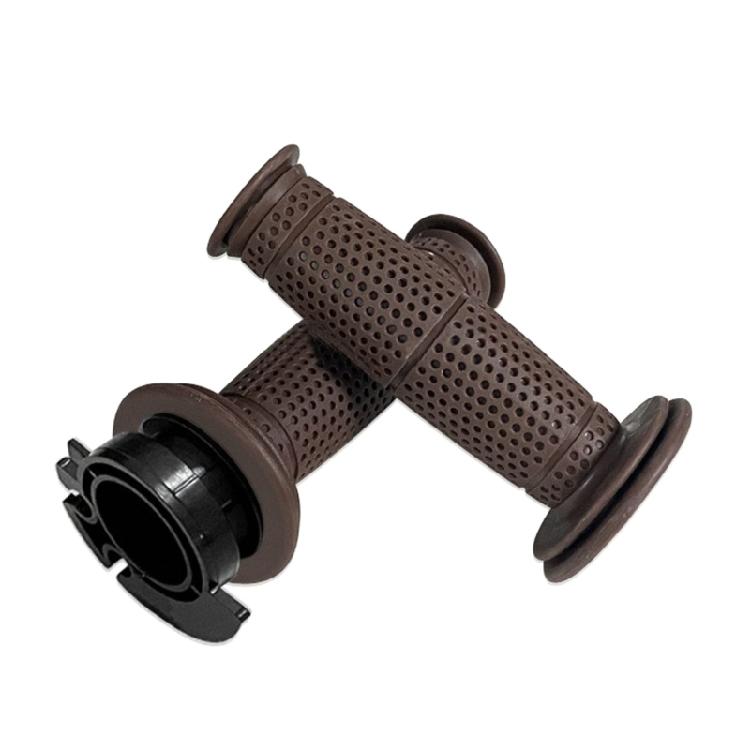 

2x Scootor Motorcycle-Handlebar Hand Lock-on Grips-Rubber Handle Bar Comfortable темно-коричневого