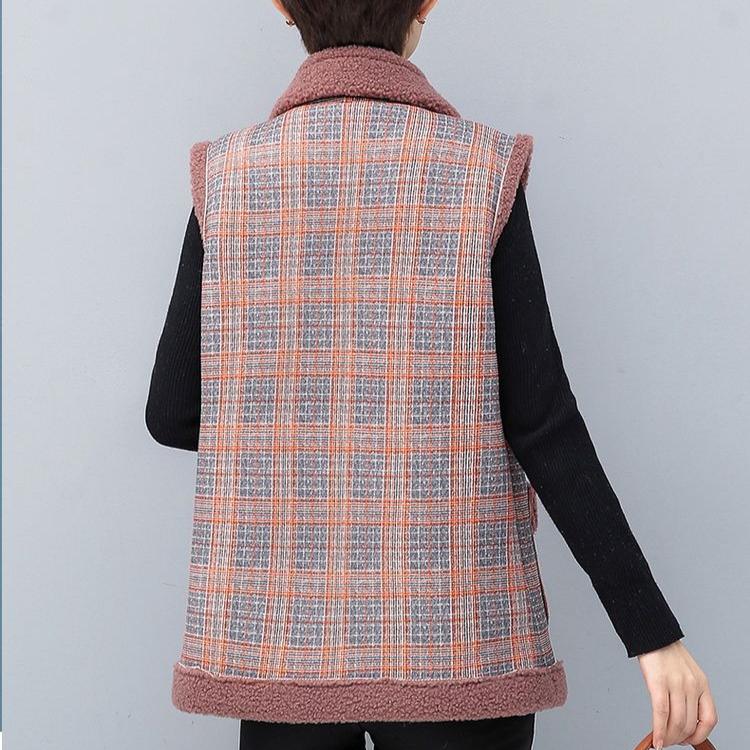 Autumn and Winter Thick Vest Women's Versatile Loose Plus Size Vest Women's Warm Shoulder