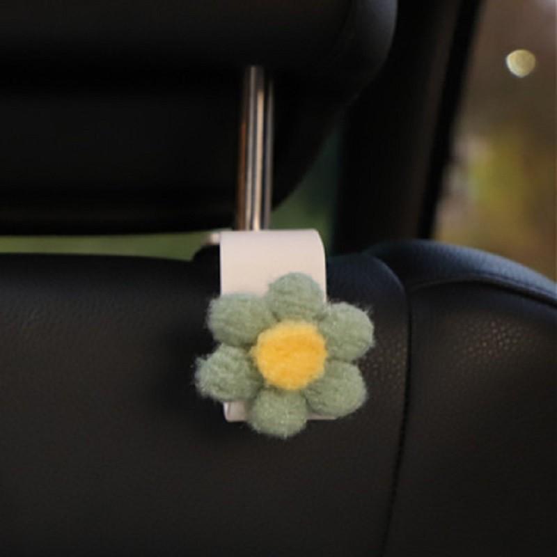 

Hook Backrest Car Flower Design Abs Material Minimalist Car Decoration Interior StyleF