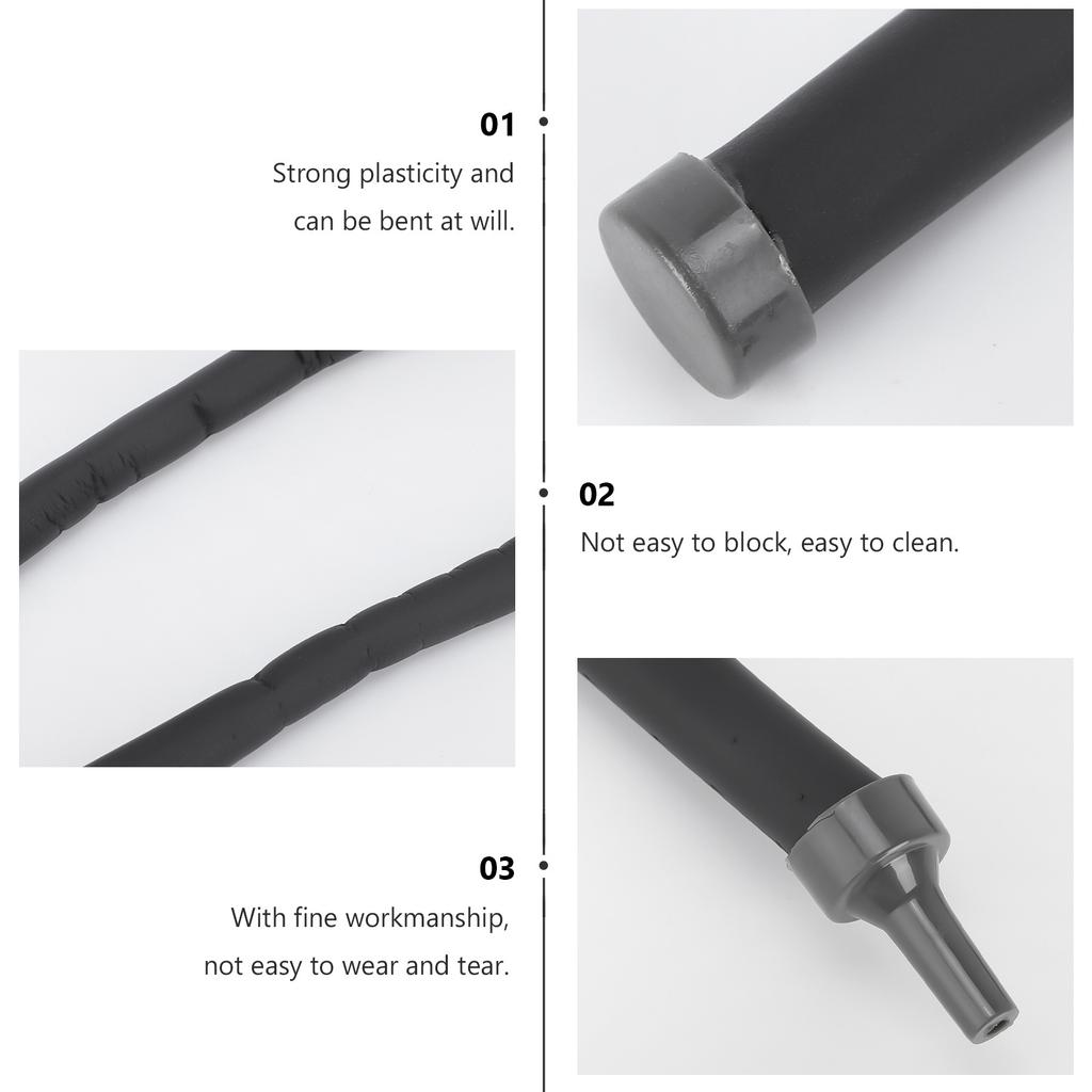 2pcs Oxygen Pump Tube Black Aquarium Air Diffusing Strip Fish Tank Oxygen Supply Flexible Bubble Disperser For Aeration