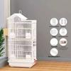 Budgie Parrot Cage Bird Cage Special Black Phoenix Peony Bird Breeding Cages Large Home Metal Luxury Viewing Villa Bird House L