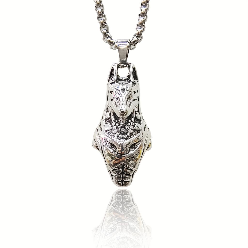 European and American Retro Egyptian Desert God Anubis Trendy Men and Necklace Pendant