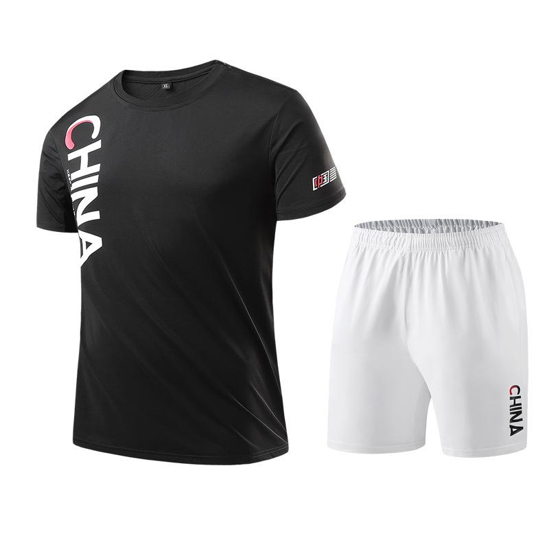 2020 Summer Quick-Dry Men's & Women's Casual Sports Set: Short-Sleeve T-Shirt & Shorts for Fitness, Coaching, & Basketball