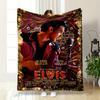 """Elvis Filmplakat Design Decke""" Gemusterte Flanelldecke perfekt für Schlafzimmer, Wohnzimmer, Sofa oder ein kleines Nickerchen
