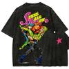 JoJos Bizarre Adventure anime Vasket T-shirt sommer Ny retro Grafisk Bomuld Mode Streetwear YK populær skjorte