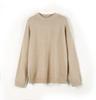 American Lazy Soft Waxy Gray Pullover Sweater Women's Autumn and Winter Loose Thickened Sheep Wool Crew Neck Knitted Sweater