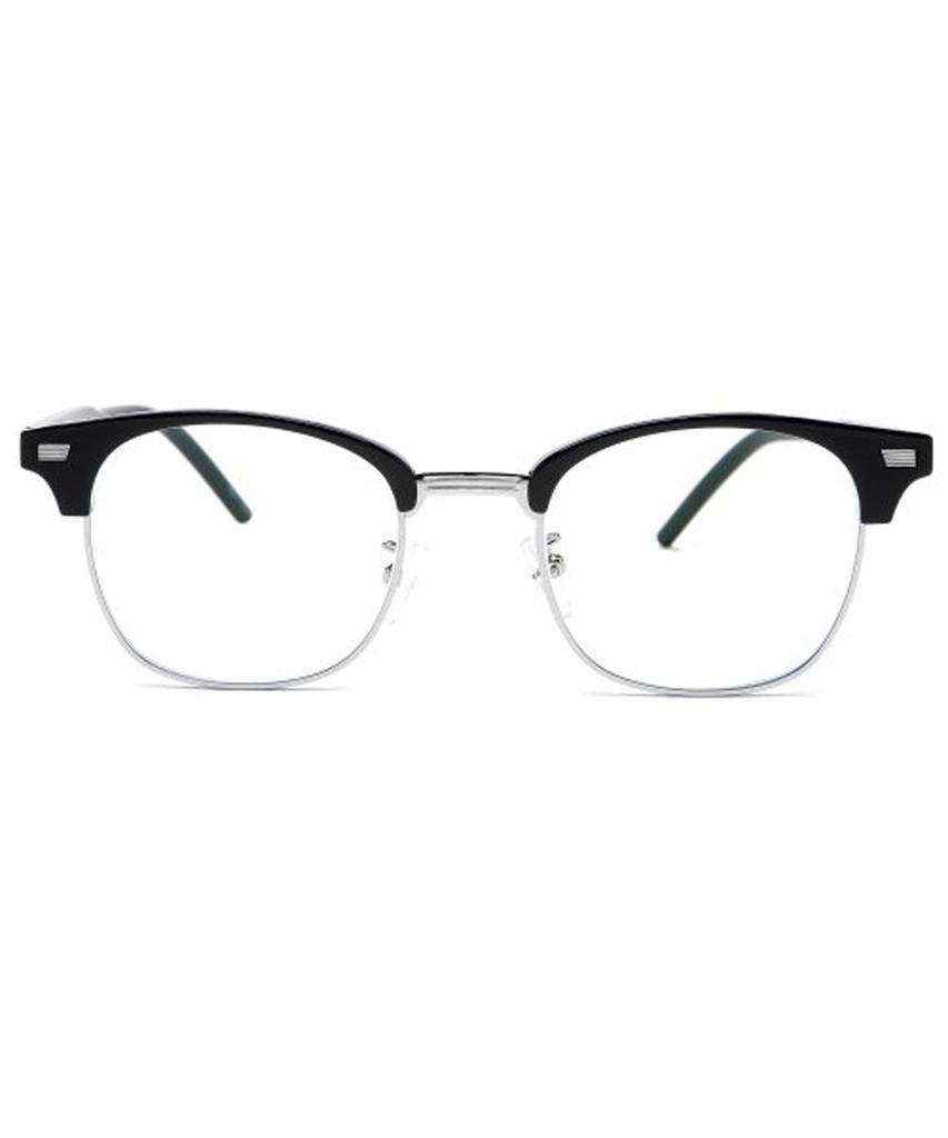 Likkeullou Rc E386 Black Silver Blue Light Glasses