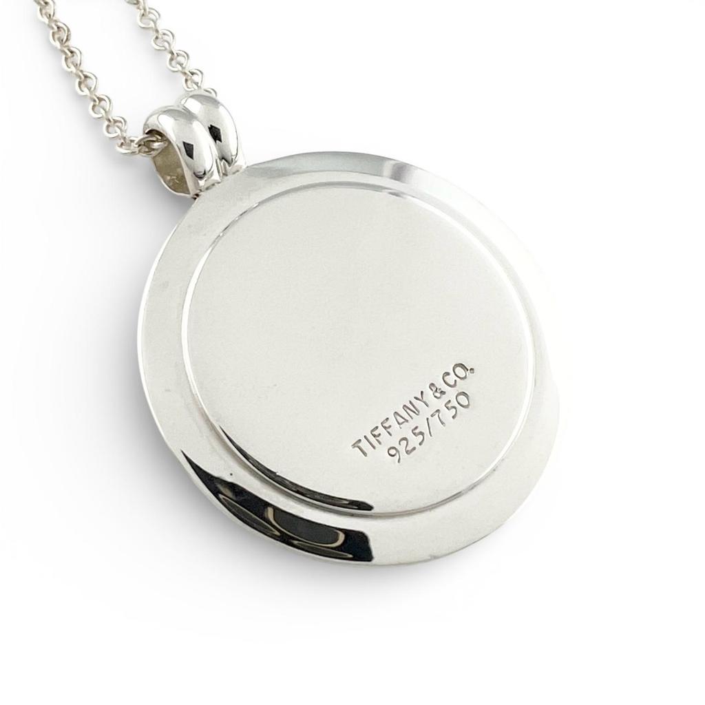 Großartiges TIFFANY&Co. Halskette Combi T&C Münze Silber 925 Damen Gebraucht