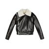 JNBY Women's Faux Fur-Look PU Lapel Jacket