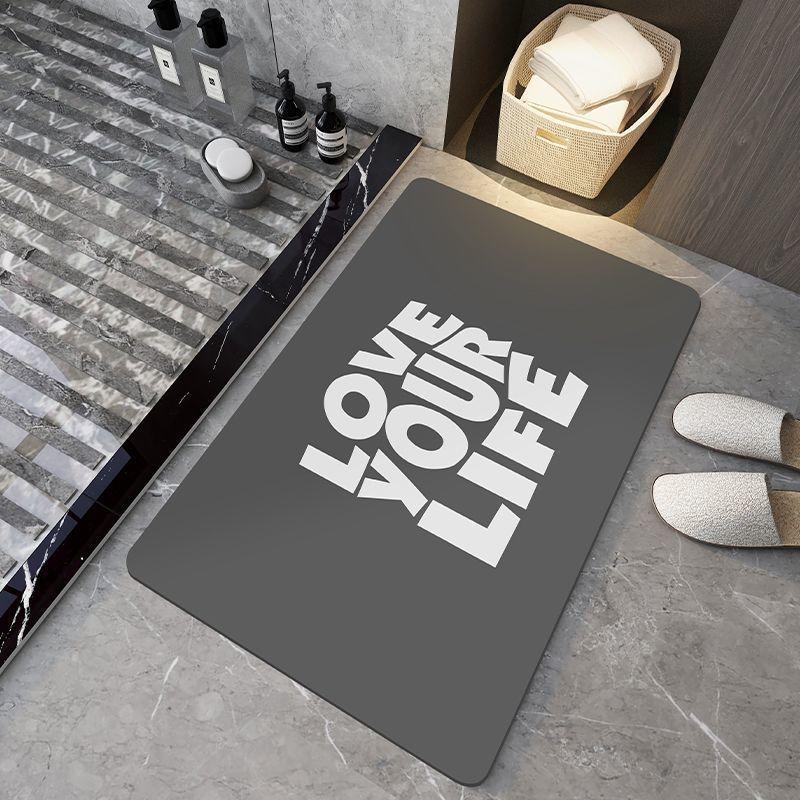 Bathroom Door Floor Mat, Diatom Mud Absorbent Mat, Bathroom Quick-drying Foot Mat, Toilet Non-slip Carpet, Dirt-resistant