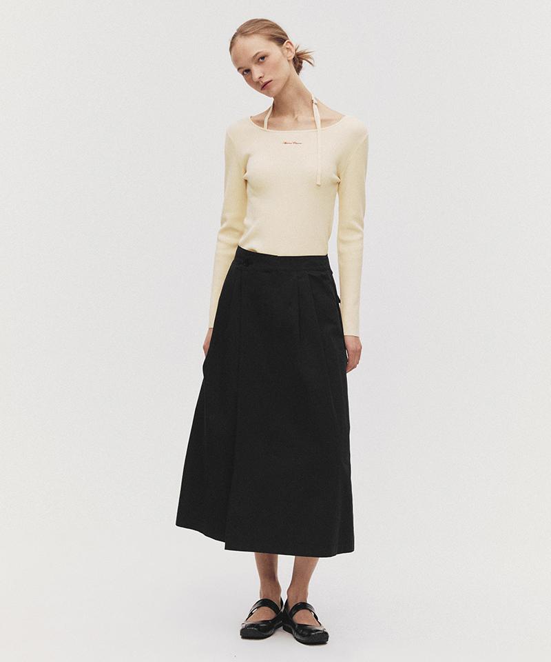 MARIE CLAIRE Cotton Touch A-Line Long Skirt (Mafask02Mbk)