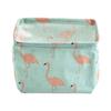 Foldable Storage Basket with Handles Waterproof Large Capacity Cotton Linen Printed