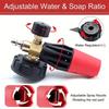 High-Pressure Washer Foam Cannon Set M22 & 1/4" Quick Connectors - Multi-Function Nozzle & Car Wash Spray Gun