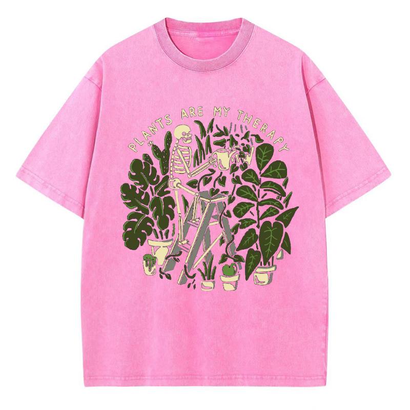 Japanese Loose Couple T-shirt Skull Print High Quality Washable Elastic Fabric Summer Multi-Color Option