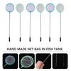 20Pcs Small Fish Net Round Design Thickened Handle High Bearing Capacity Aquarium Cleaning Tool Fishing Lure Accessories