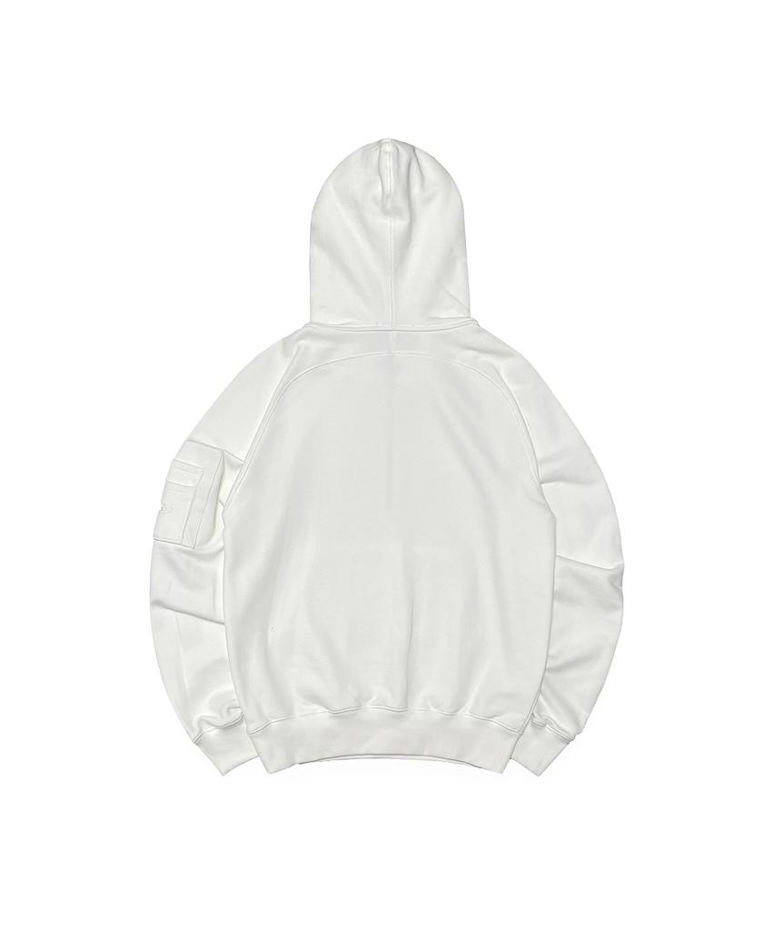 R-4 R-0020 Combat Half Zip-Hoodie(White)