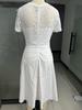 2025 Autumn/Winter V-neck Lace Hollow-out Short-sleeved Evening Party Dress