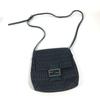 Fendi Zucchino Bag Flap Pochette Crossbody Shoulder Bag Canvas/Leather Black