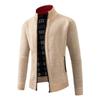 Men's Winter Stand-Up Collar Knitted Cardigan: Loose, Plus Velvet, Big Size, Fashionable, Casual Coat